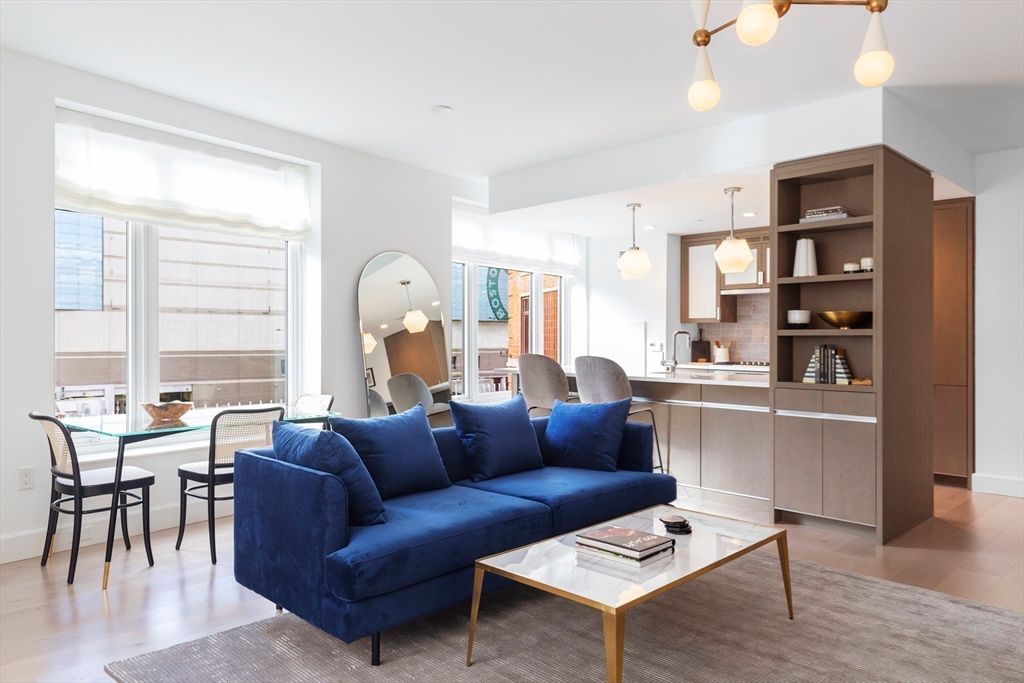 Dining room, Interior, Kitchen, Living room, Pendant Lights, Wood Texture Flooring