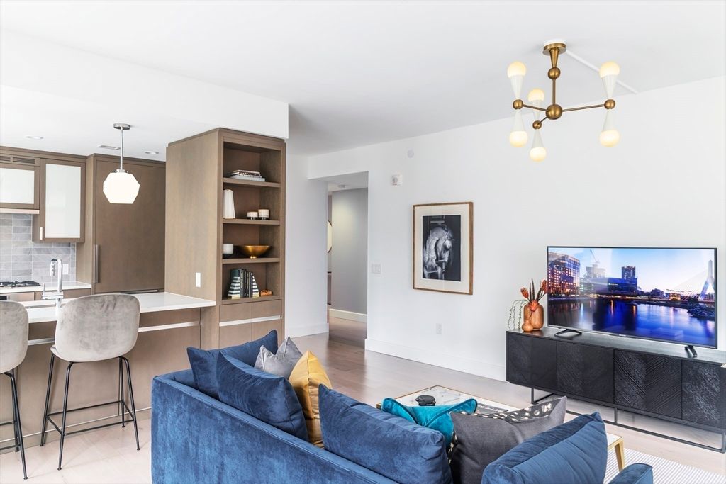 Interior, Living room, Pendant Lights, Wood Texture Flooring
