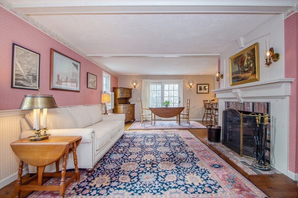 Fireplace, Interior, Wood Texture Flooring