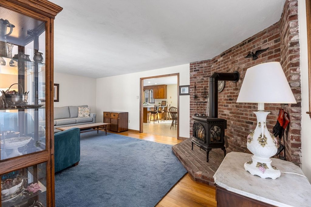 Fireplace, Interior, Living room, Stone Walls, Wood Texture Flooring