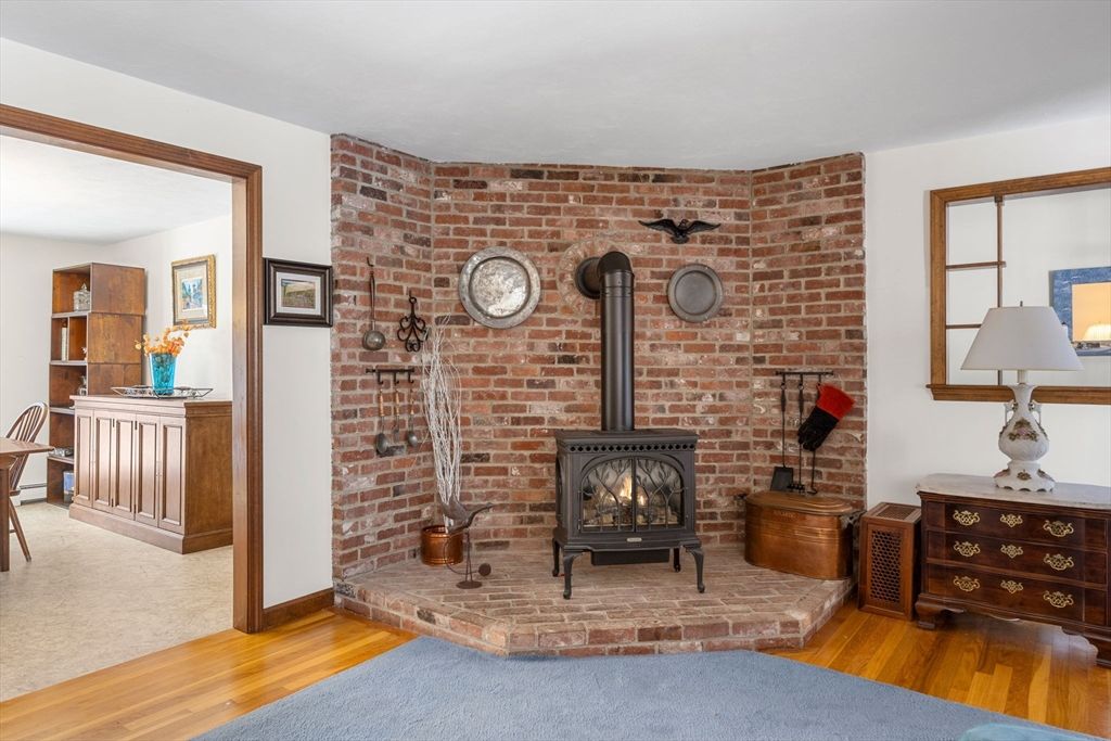Fireplace, Interior, Stone Walls, Wood Texture Flooring