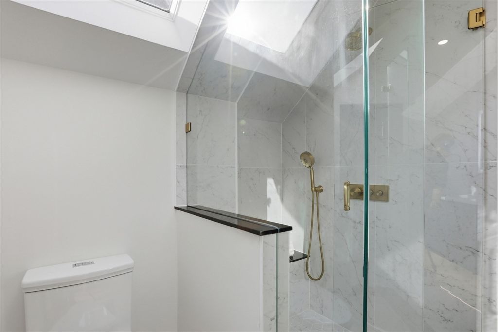 Bathroom, Glass Shower, Interior, Marble Walls