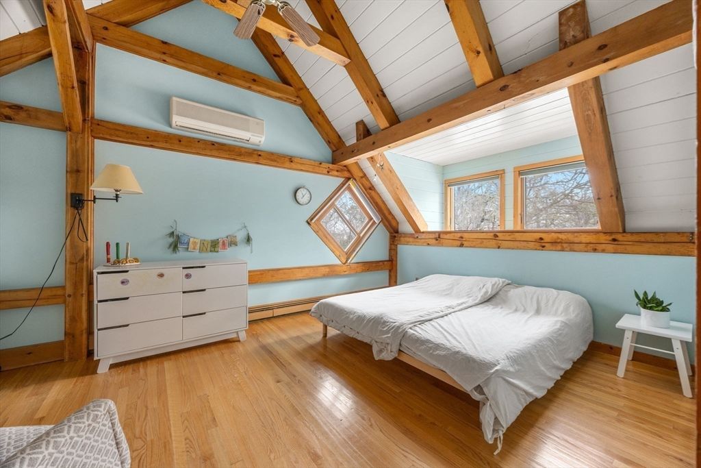 Bedroom, Interior, Wooden Beams, Wood Texture Flooring