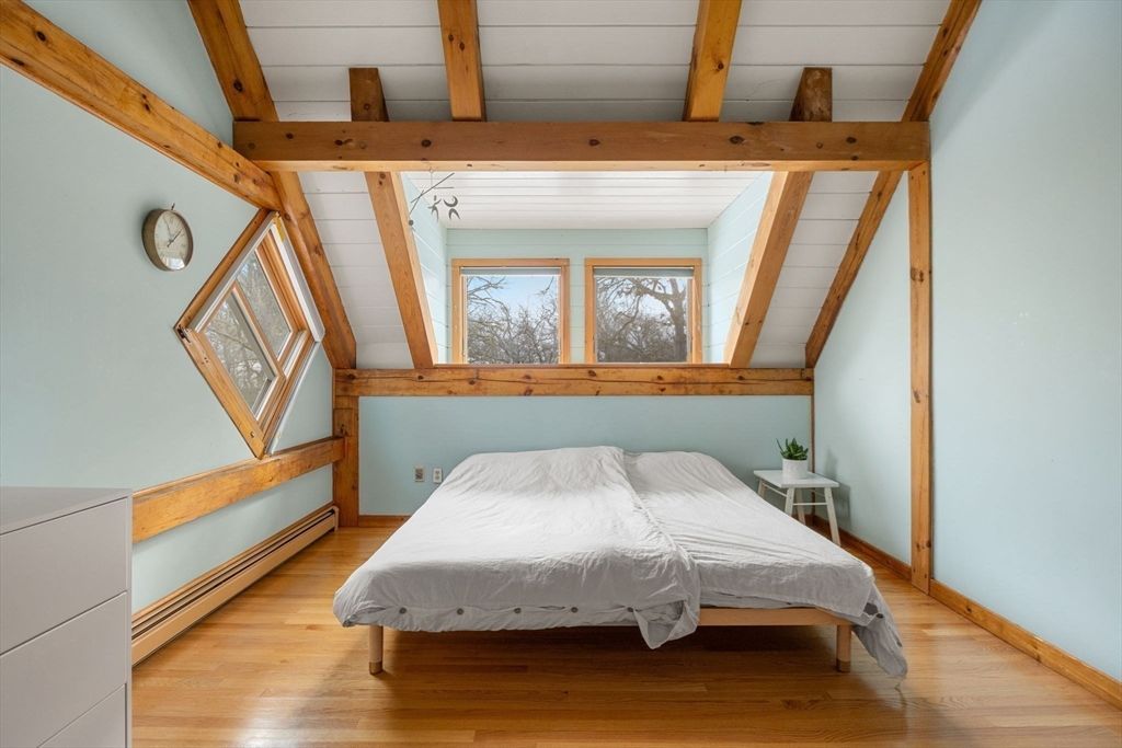 Bedroom, Interior, Wooden Beams, Wood Texture Flooring