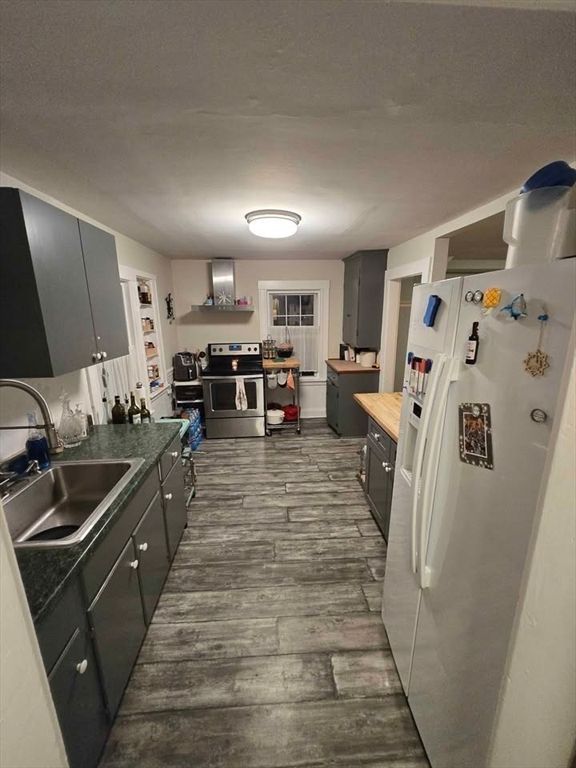 Interior, Kitchen, Wood Texture Flooring