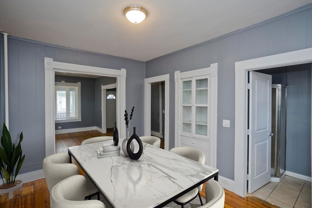 Dining room, Interior, Wood Texture Flooring