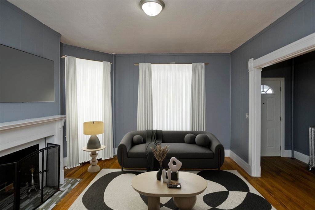 Fireplace, Interior, Wood Texture Flooring