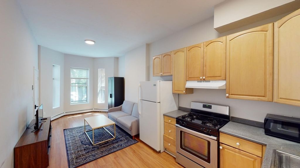 Interior, Kitchen, Living room, Recessed Lighting, Wood Texture Flooring