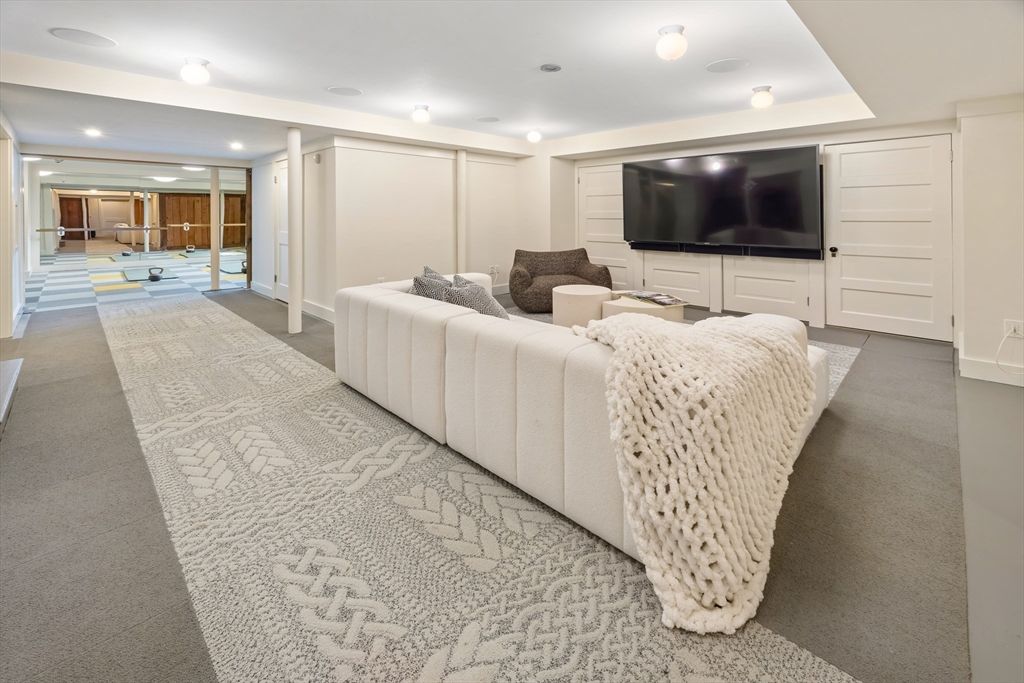 Interior, Living room, Recessed Lighting