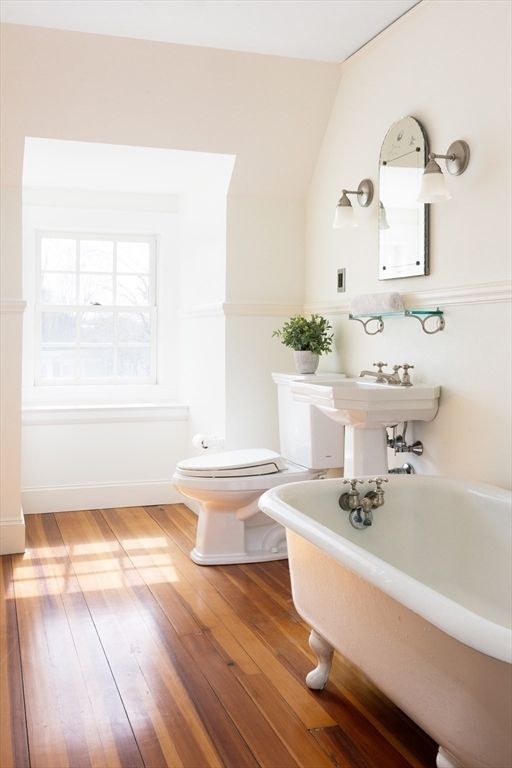 Bathroom, Interior, Wood Texture Flooring
