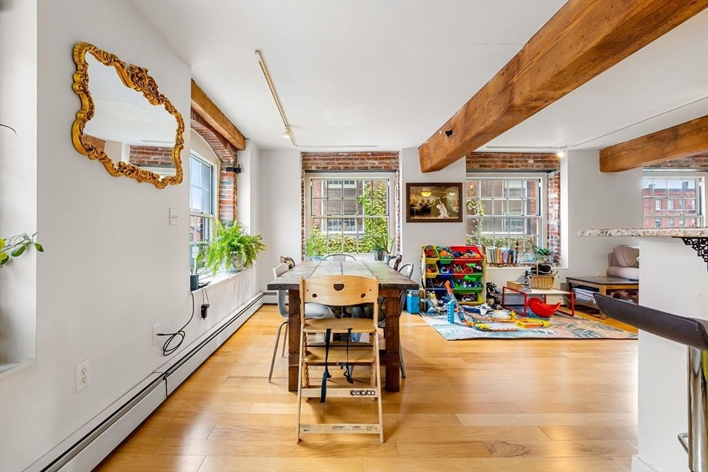 Dining room, Interior, Wooden Beams, Wood Texture Flooring