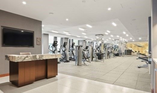 Fitness Equipment, Gym, Interior, Recessed Lighting