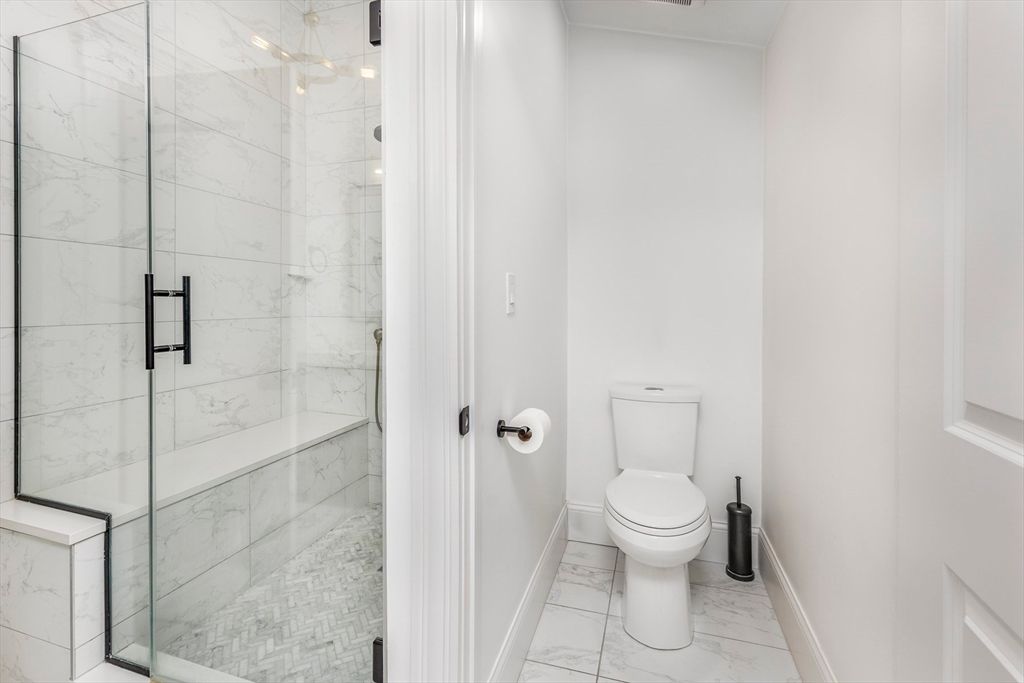 Bathroom, Glass Shower, Interior, Marble, Marble Walls