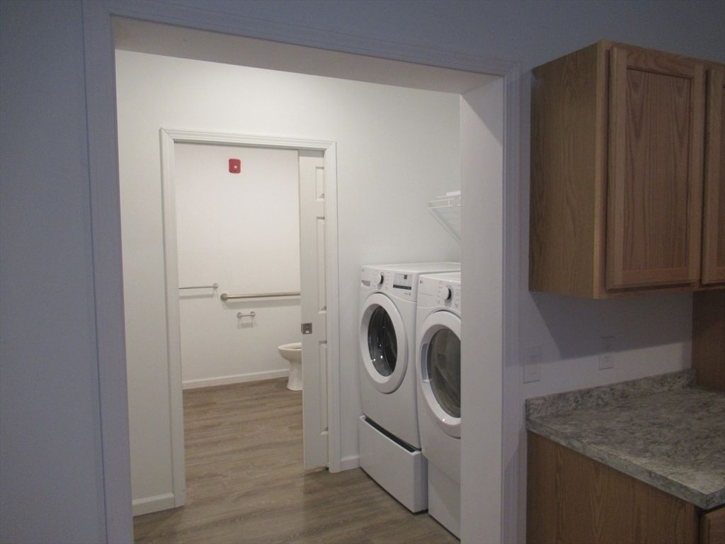 Interior, Washer, Wood Texture Flooring