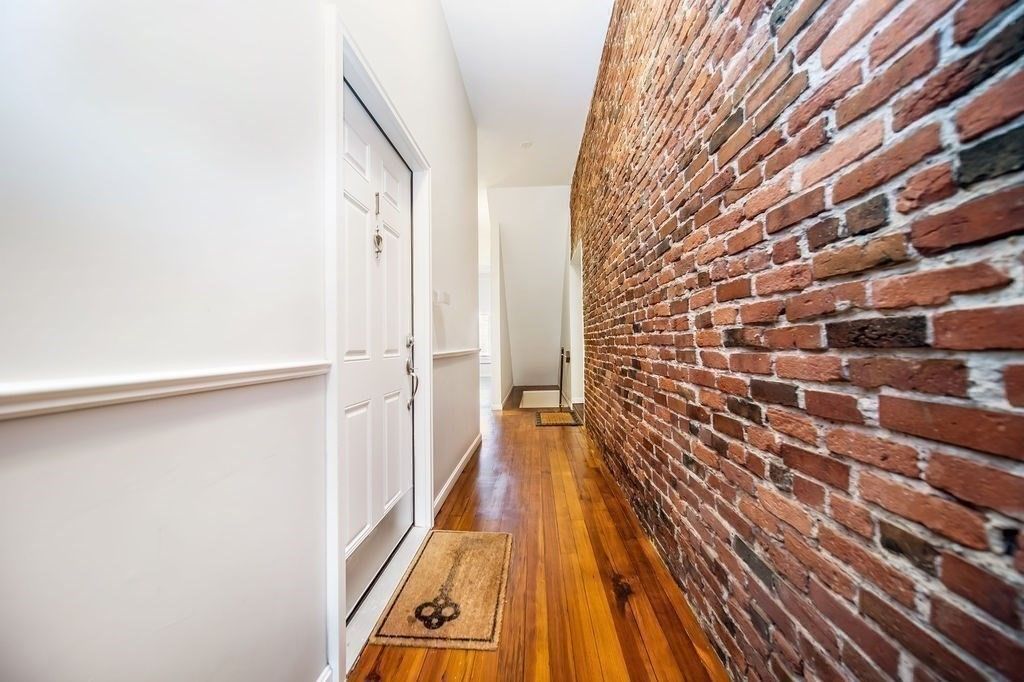Interior, Stone Walls, Wood Texture Flooring