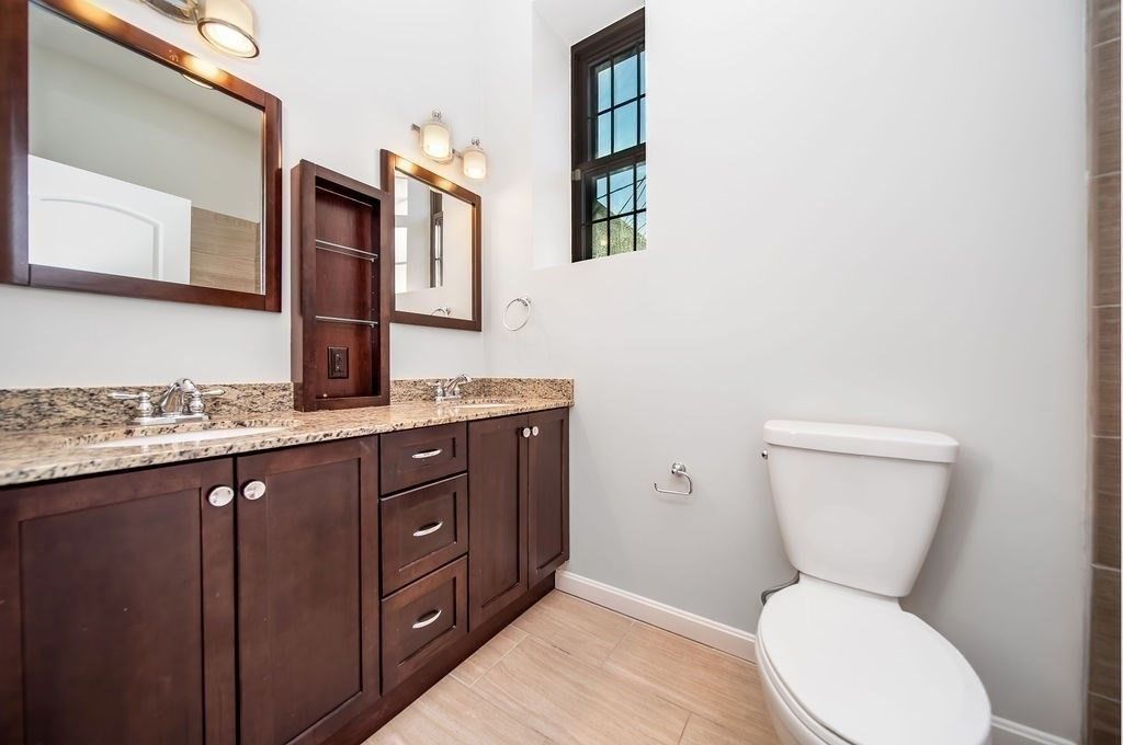 Bathroom, Dual Sink Vanities, Interior, Wood Texture Flooring