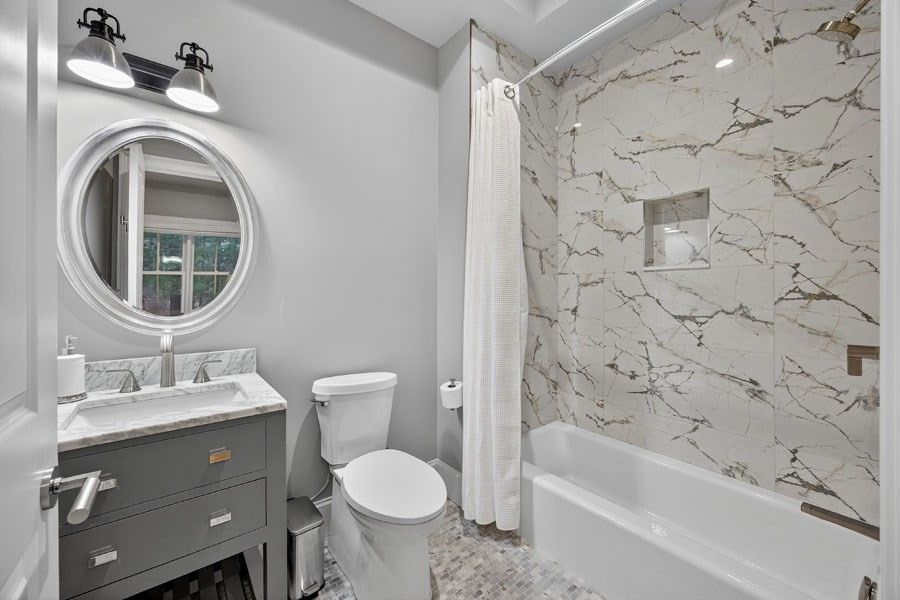 Bathroom, Interior, Marble Walls
