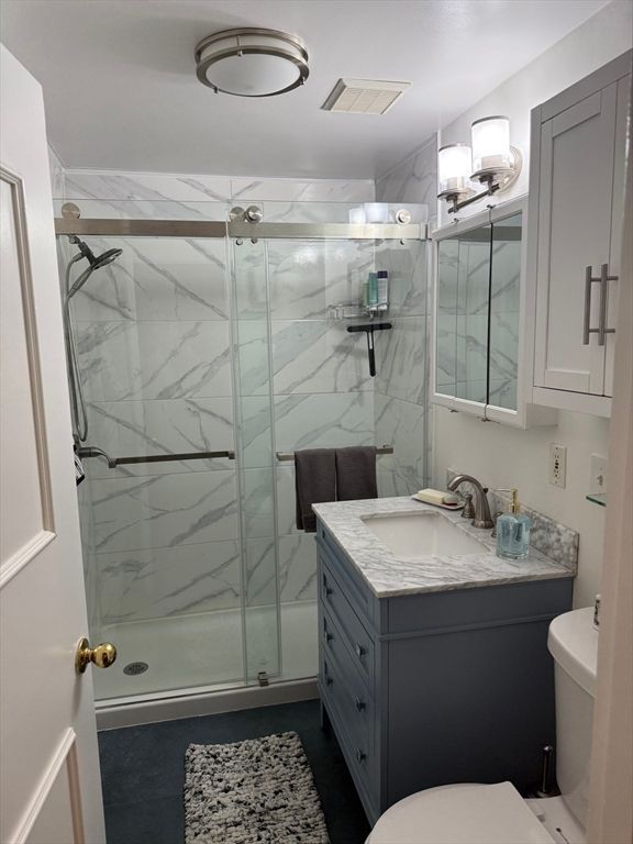 Bathroom, Glass Shower, Interior, Marble Walls