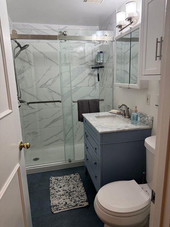 Bathroom, Glass Shower, Interior, Marble Walls