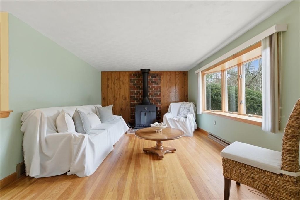 Interior, Living room, Stone Walls, Wood Texture Flooring