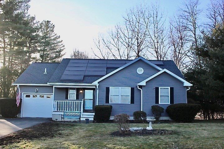 Attached, Exterior, Facade, Solar Panels, Ranch