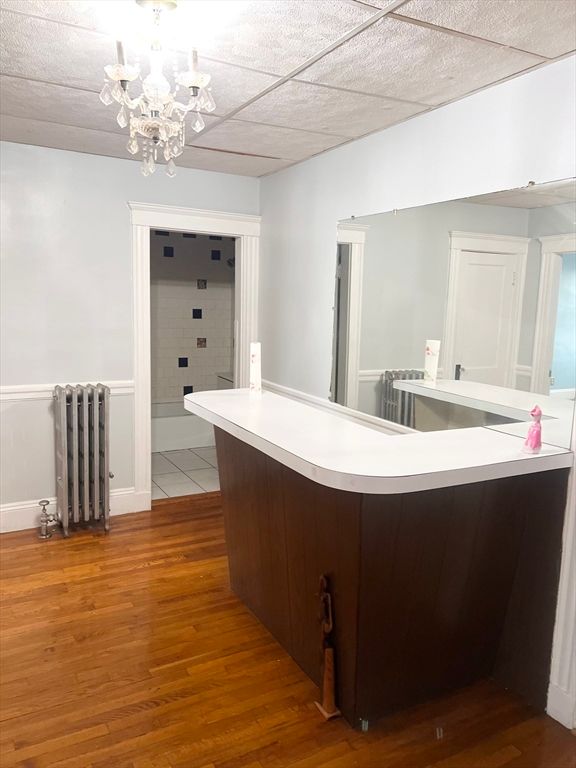 Chandelier, Interior, Wood Texture Flooring