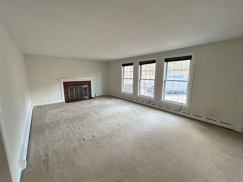 Empty room, Fireplace, Interior