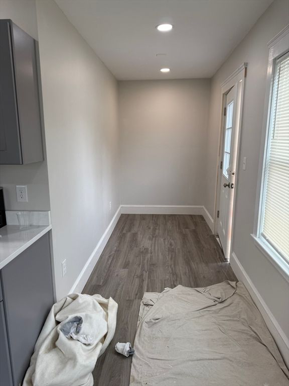 Interior, Marble, Recessed Lighting, Wood Texture Flooring