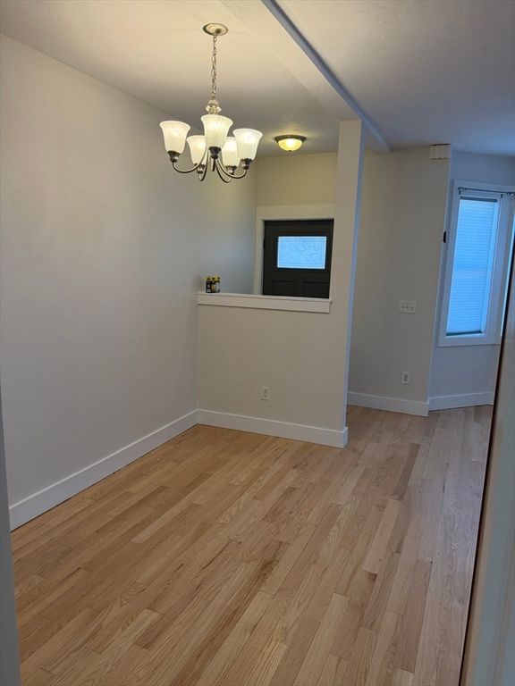 Chandelier, Empty room, Interior, Wood Texture Flooring