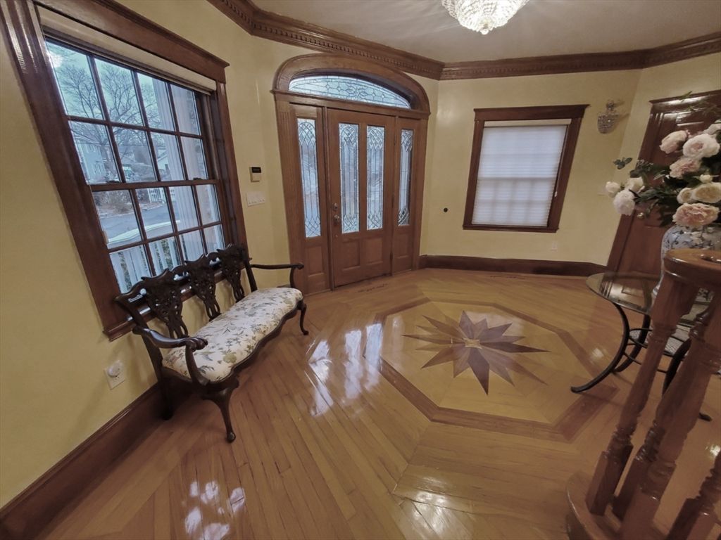 Chandelier, Interior, Wood Texture Flooring