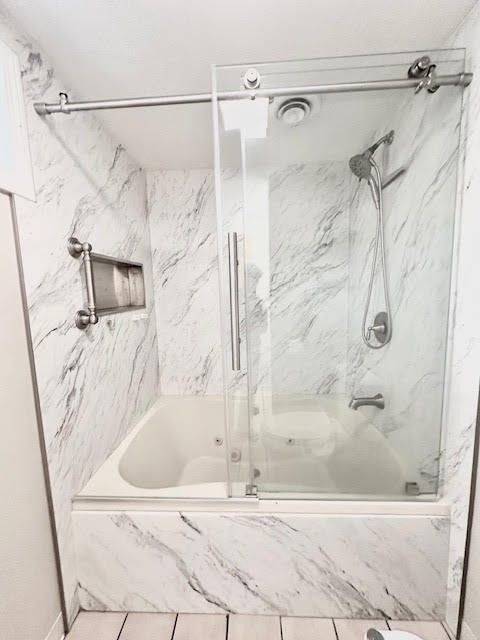 Bathroom, Glass Shower, Interior, Marble Walls