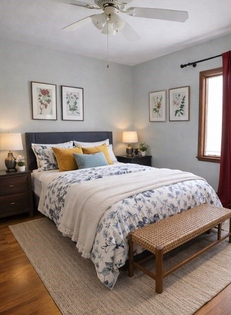 Bedroom, Interior, Wood Texture Flooring