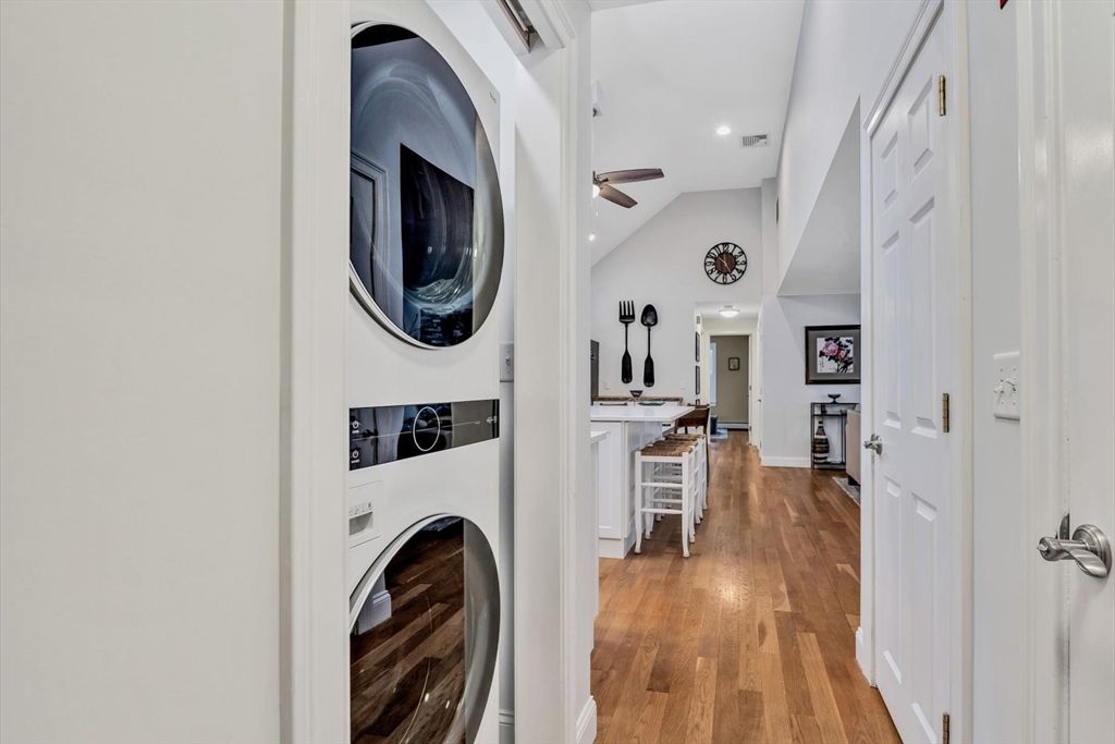 Interior, Recessed Lighting, Utility Closets, Washer, Wood Texture Flooring