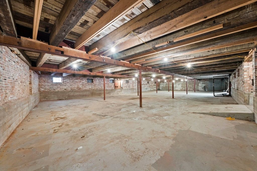 Interior, Stone Walls, Wooden Beams