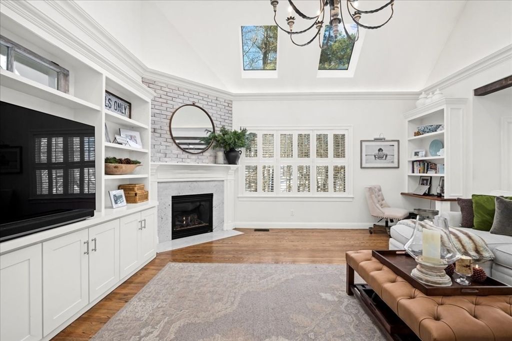 Fireplace, Interior, Wood Texture Flooring