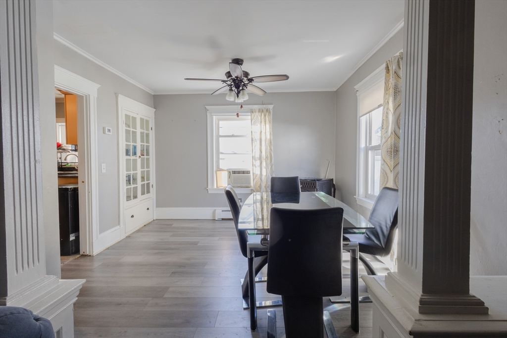 Dining room, Interior, Wood Texture Flooring