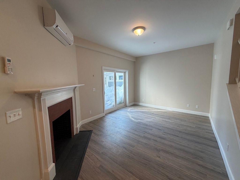 Empty room, Fireplace, Interior, Wood Texture Flooring