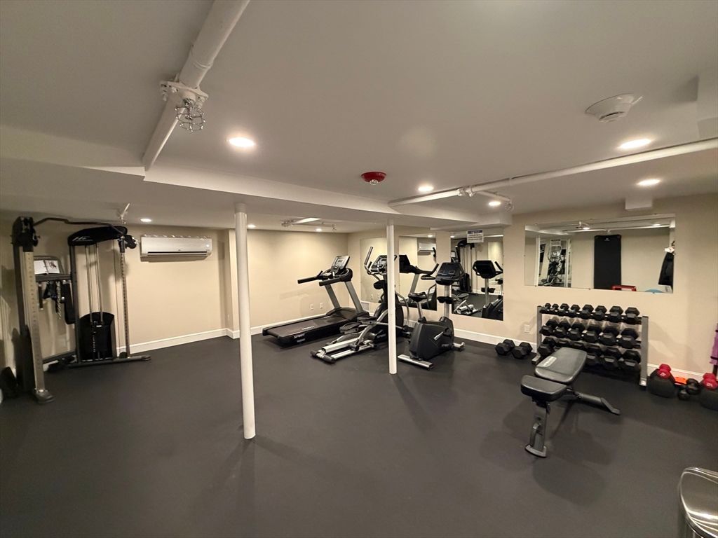Fitness Equipment, Gym, Interior, Recessed Lighting