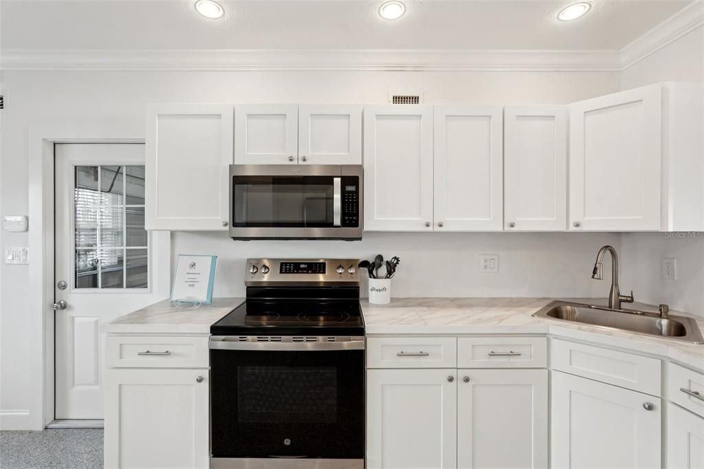 Interior, Kitchen, Recessed Lighting, Stainless Steel Appliances