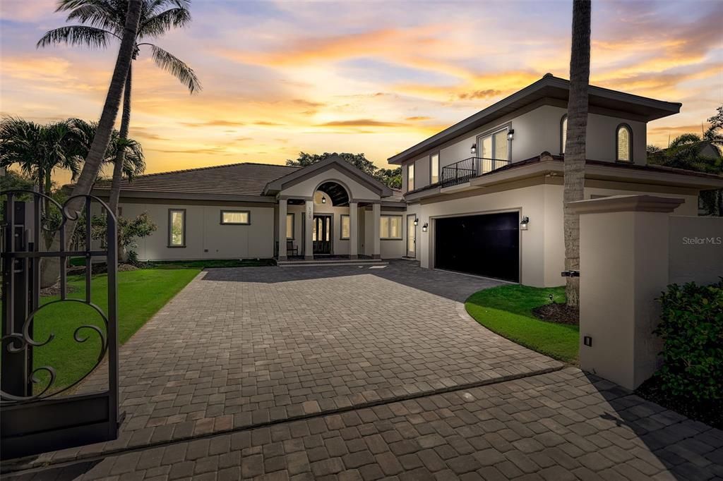 Attached, Backyard, Exterior, Facade, Mediterranean