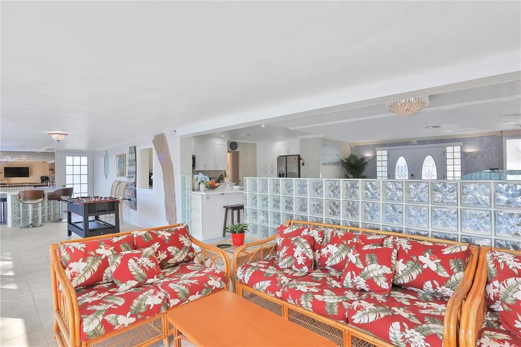 Interior, Kitchen, Recessed Lighting, Living room, Dining room, Ceramic Tile, Pendant Lights