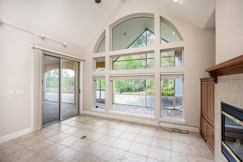 Empty room, Fireplace, Interior, Recessed Lighting