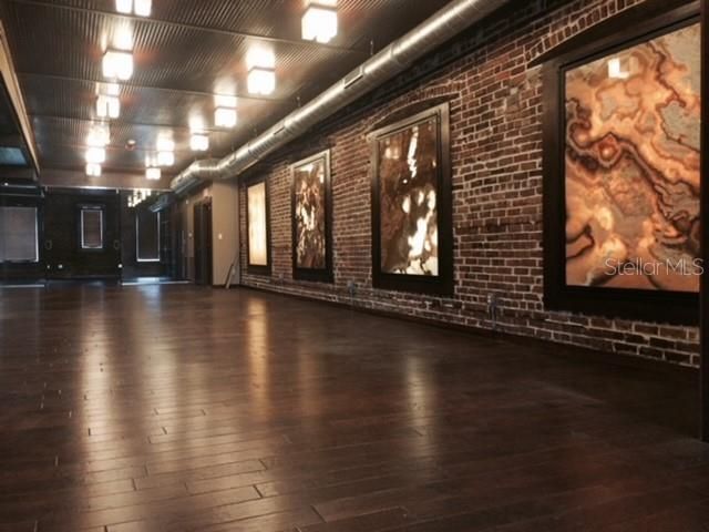 Empty room, Interior, Stone Walls, Wood Texture Flooring