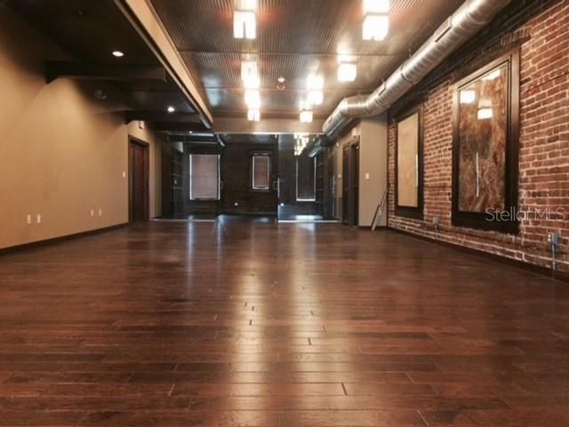 Empty room, Interior, Stone Walls, Wood Texture Flooring