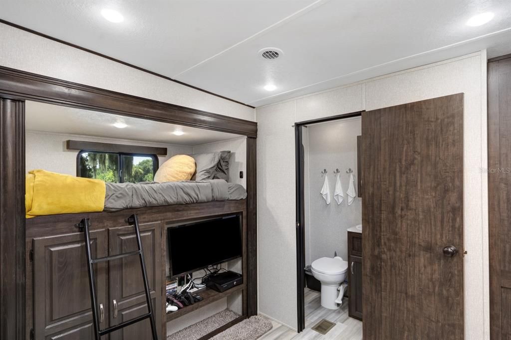 Bathroom, Bedroom, Interior, Recessed Lighting, Wood Texture Flooring