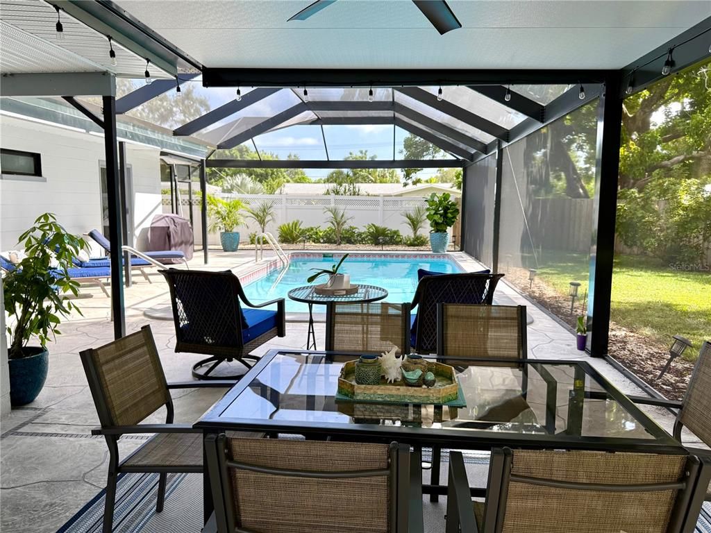 Dining room, Glass Ceilings, Interior, Pool, Sun Room