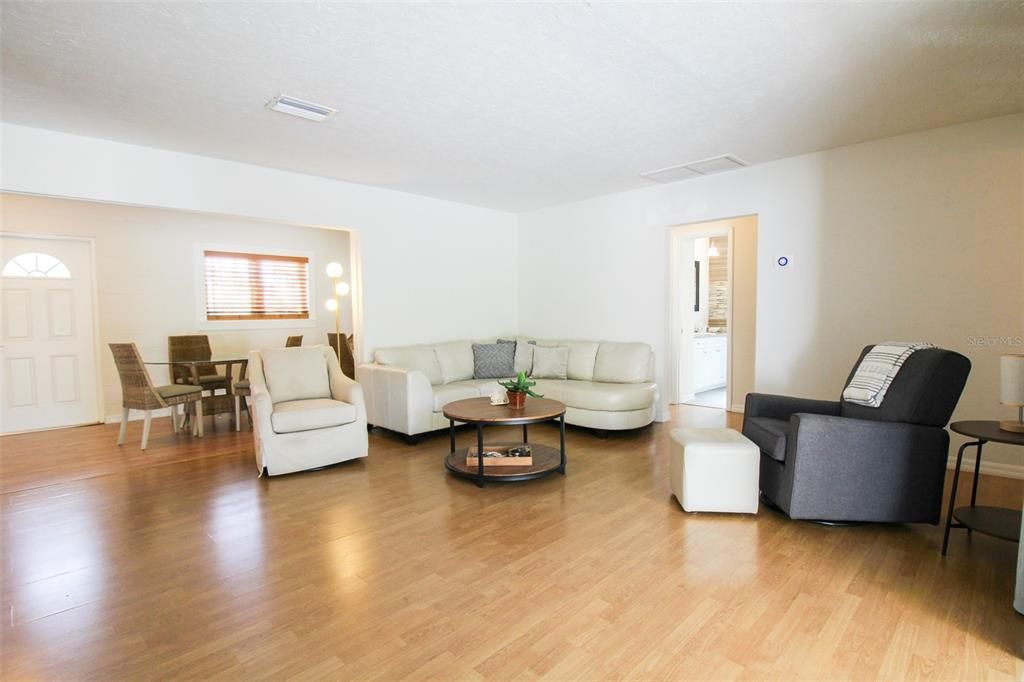 Interior, Wood Texture Flooring, Living room, Dining room