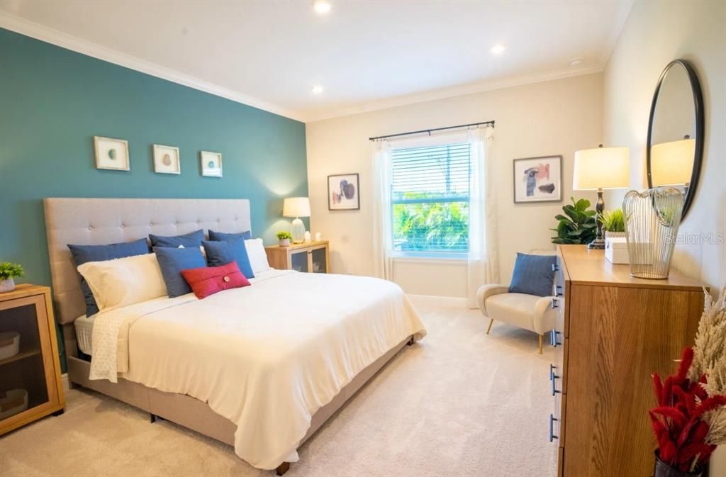 Bedroom, Interior, Recessed Lighting