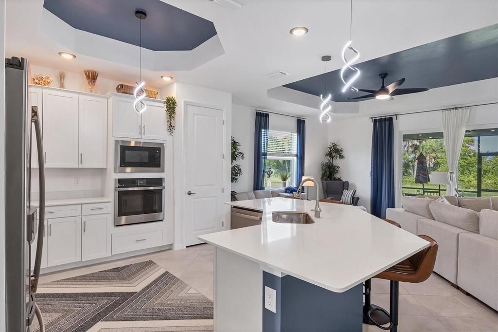 Dining room, Interior, Kitchen, Living room, Pendant Lights, Recessed Lighting