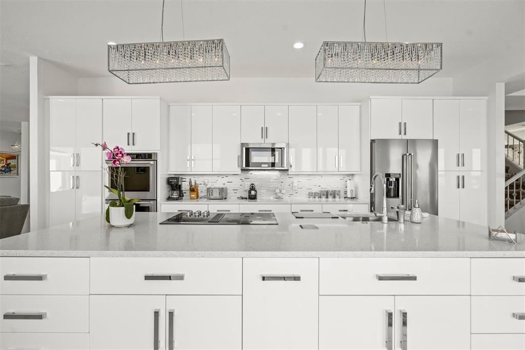 Interior, Kitchen, Pendant Lights, Recessed Lighting, Stainless Steel Appliances